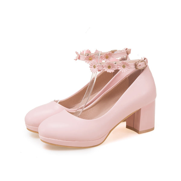 Fashion Flowers Pumps High Heels