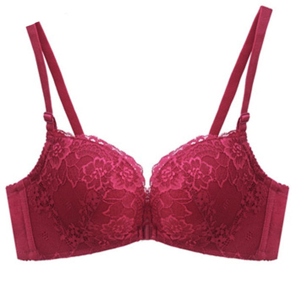 Women's Bras Sexy Lace Wireless Bra Front Closure