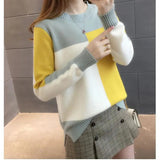 Patchwork Knitted Warm Sweater