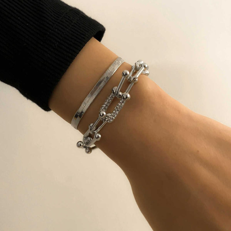 Metal Bangle Bracelet for Women