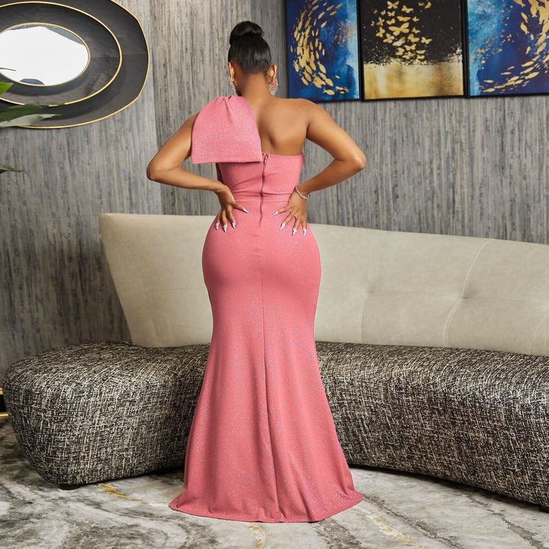 Sexy Women Dress One Shoulder Split