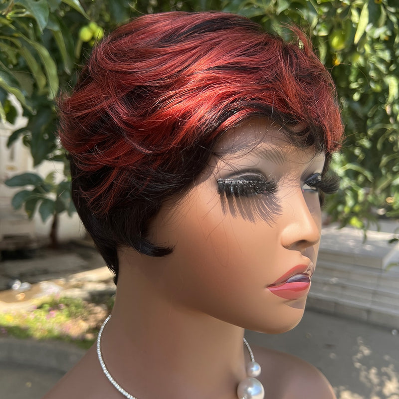 Short Pixie Cut Wig Human Hair