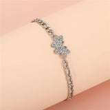 Butterfly Anklet Rhinestone Chain