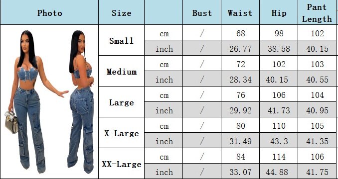 Women Denim Wide Leg Pants