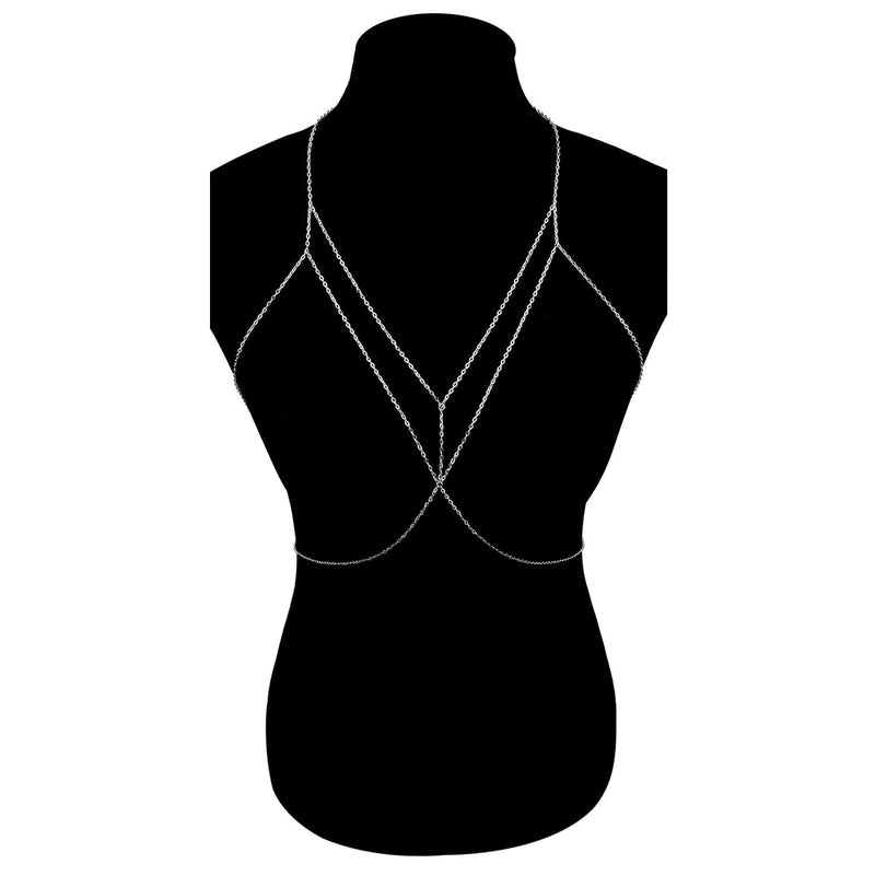 Cross Chest Breast Belly Body Chain Necklace