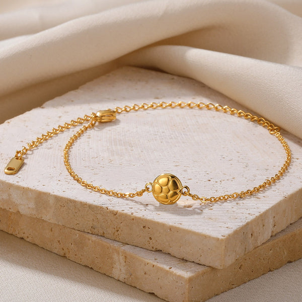 Gold Color Simple Knot Anklets