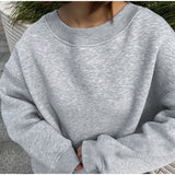 Fashion Solid Y2K Oversize Sweatshirt