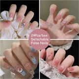 Detachable False Nails Rhinestones