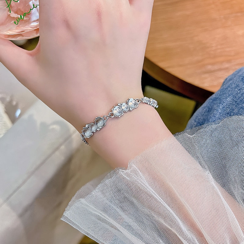 Classic Transparent Crystal Bracelet