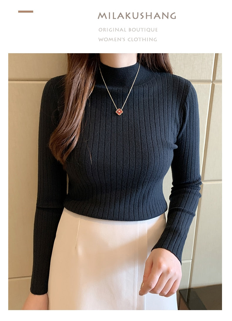 Women Mockneck Sweater Women