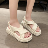 Buckle Open Toe Rubber Sole Sandals