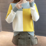 Patchwork Knitted Warm Sweater