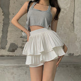 Double Layer Ruffles Streetwear Skirt