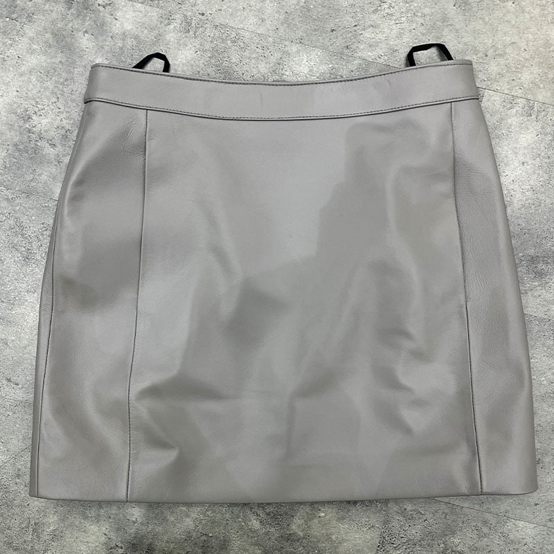 Mini Skirt Genuine Leather Shorts