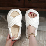 Linen Soled Non-Slip Bathroom Slippers