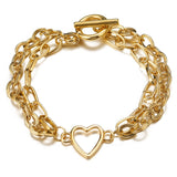 Gold Silver Color Bracelets Set