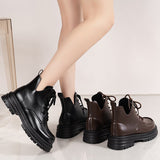 New Fashion Women‘s Ankle Solid Color Boots