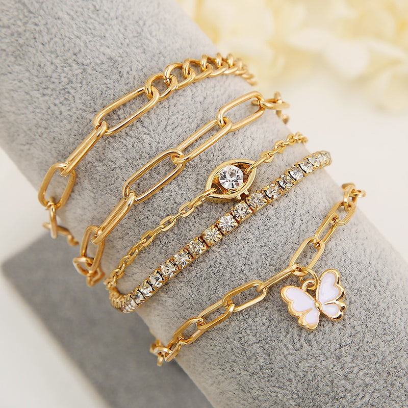 Gold Silver Color Bracelets Set