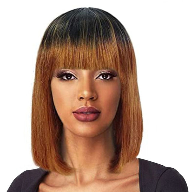 Machine Made Human Hair Wig