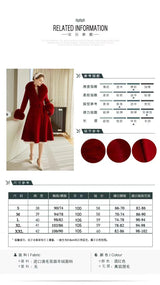 Winter Woolen Coats Fur Collar Scarf