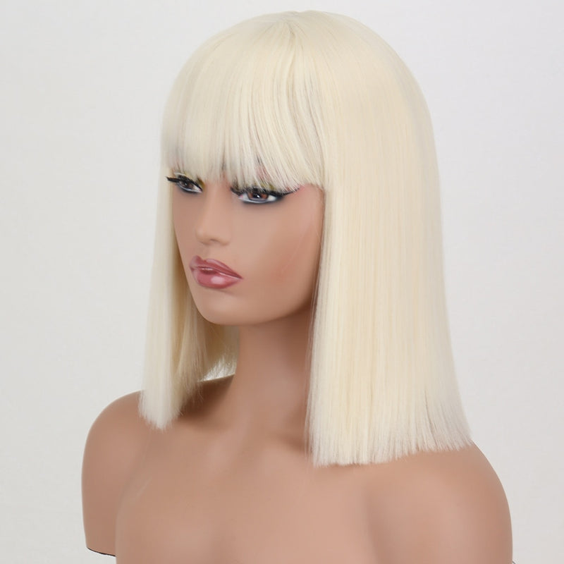 Straight Wig With Bangs for Women