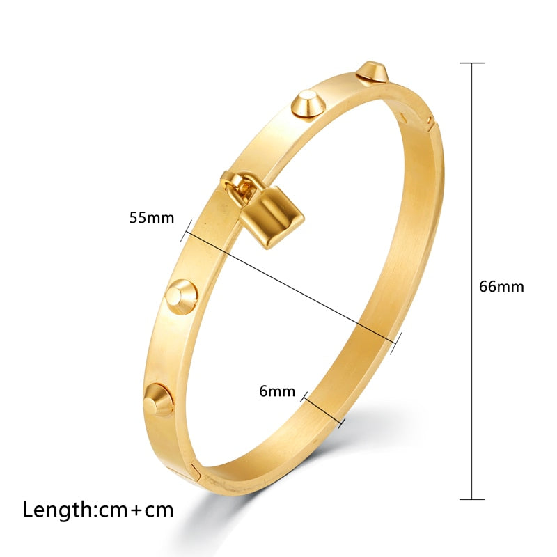 Unisex Stainless Steel Love Bangle Sets