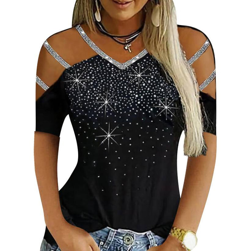 Women's Summer Sexy Cold Shoulder Blouse