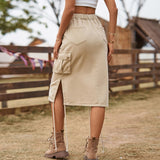 Denim Workwear Women Cargo Skirt