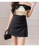 Womens Elegant Folding Short Skirts