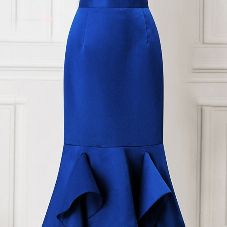 Elegant Irregular High Waist Pleated Skirt