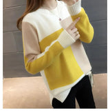 Patchwork Knitted Warm Sweater