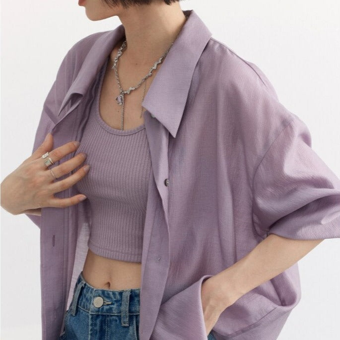 Loose Slightly Transparent Cool Blouses