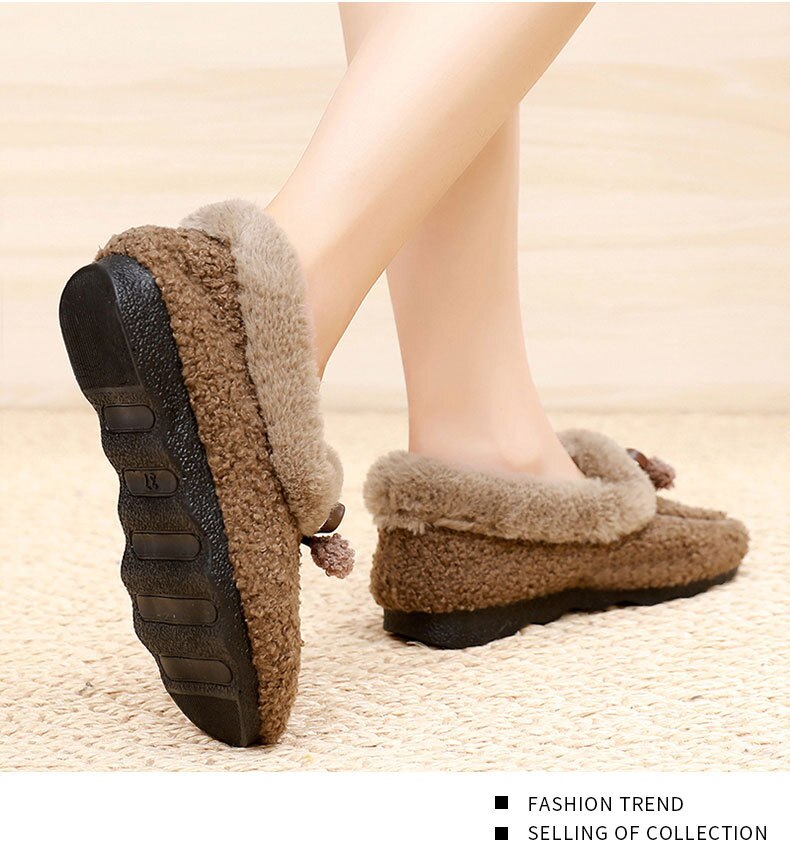 Fashion Fur Women's Shoes Lightweight