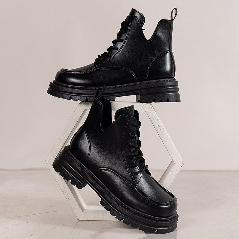 New Fashion Women‘s Ankle Solid Color Boots