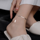 Simple Fashion Silver Plated Anklets