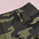 Camouflage Olive Green Mini Skirts