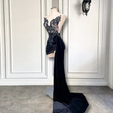 Gowns Black Velvet Short Dresses