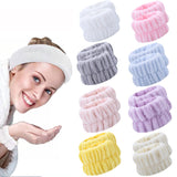 Plaid Plush Face Wash Home headband