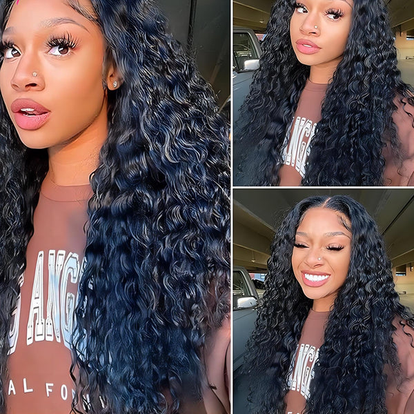 Lace Front Human Hair Deep Wave Frontal Wig