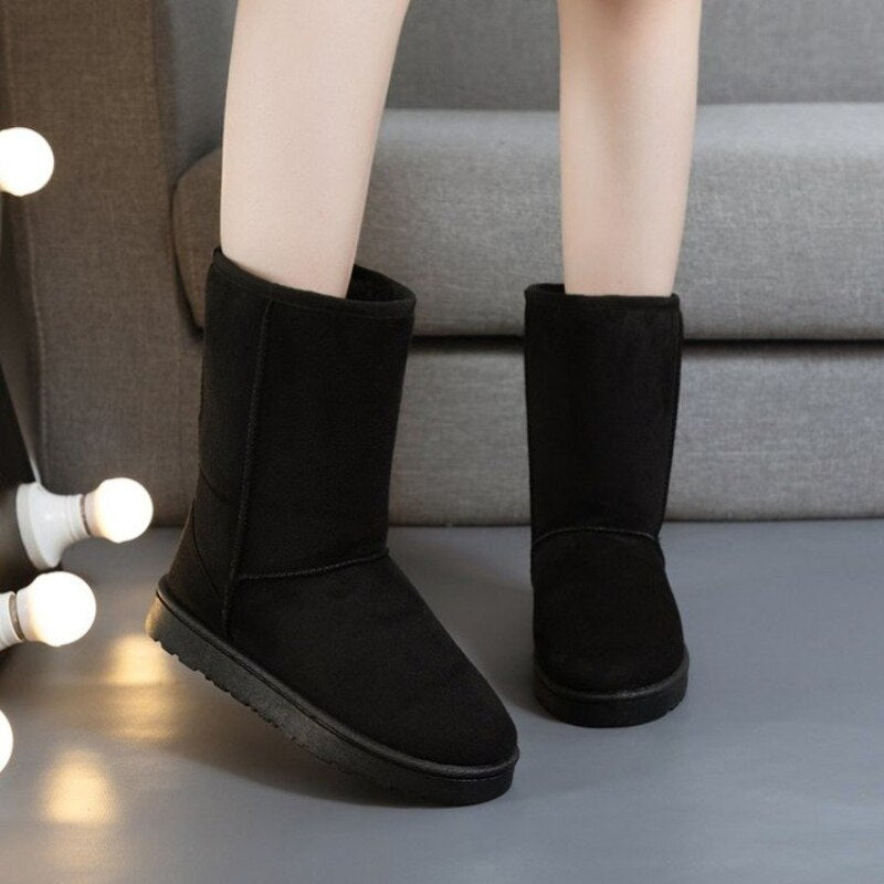 Women Tall Winter Padding Black Boots