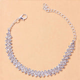 Cubic Zirconia Chain Anklet for Women