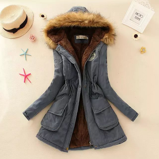 Casual Slim Coat Emboridery Hooded