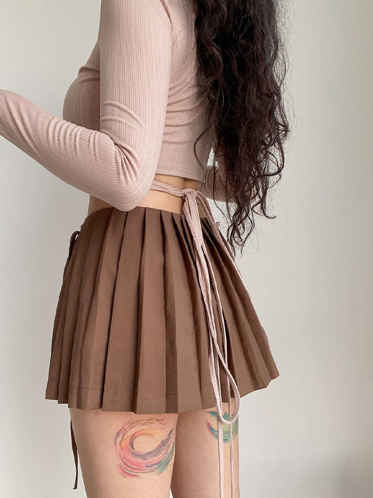 Pleated Mini Skirts For Woman