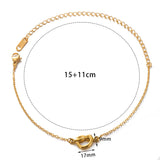 Gold Color Simple Knot Anklets