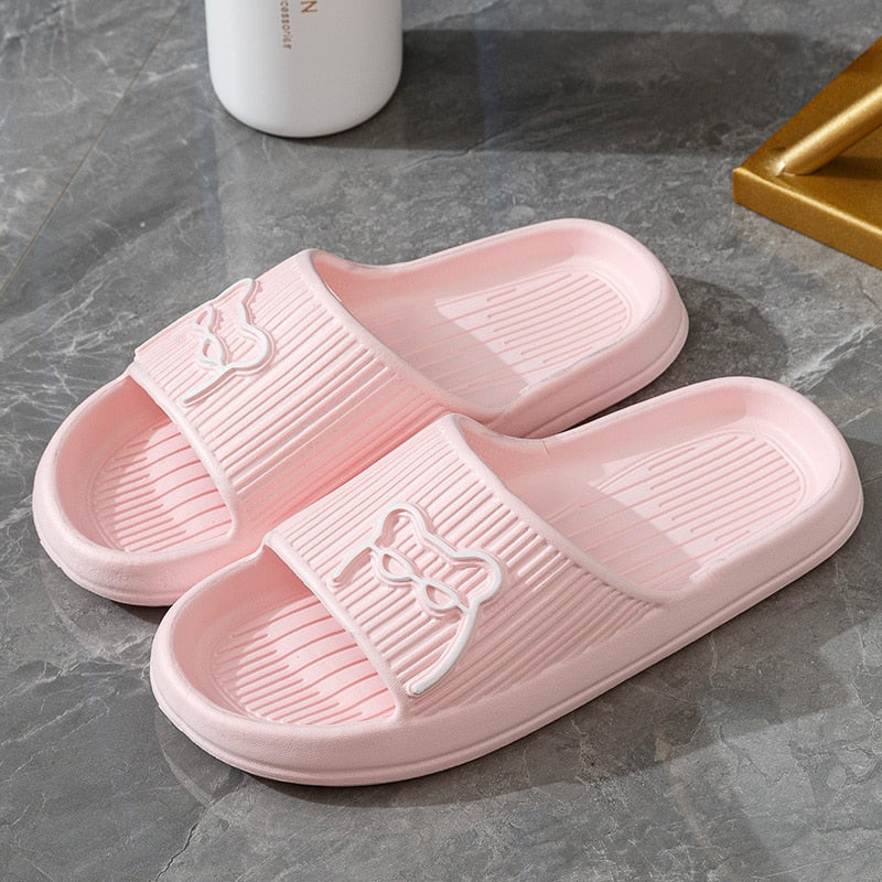 Men's Summer Women Slippers Indoor Bath Thick Platform