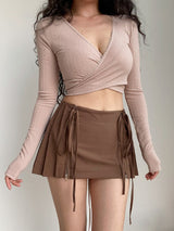 Pleated Mini Skirts For Woman