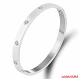 Unisex Stainless Steel Love Bangle Sets