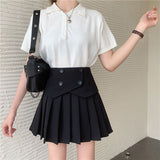 Patchwork High Waisted Mini Skirts