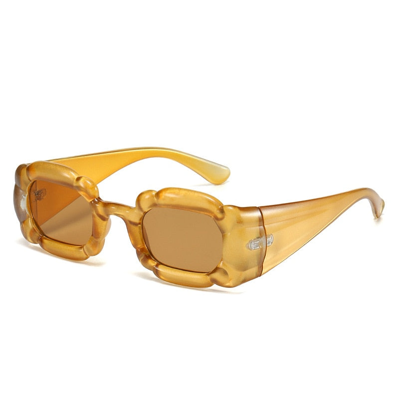 Candy Color Flower Square Sunglasses