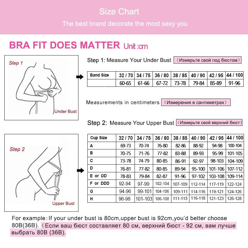 Plus Size Push Up Bras Women Deep Cup  Underwear